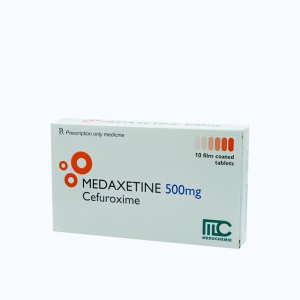Viên nén Medaxetine 500mg kháng sinh điều trị nhiễm khuẩn (1 vỉ x 10 viên)