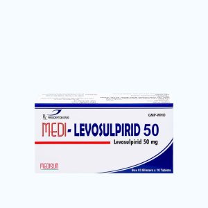 Viên nén Medi-Levosulpirid 50mg trị tâm thần phân liệt, rối loạn tiêu hóa chức năng (3 vỉ x 10 viên)