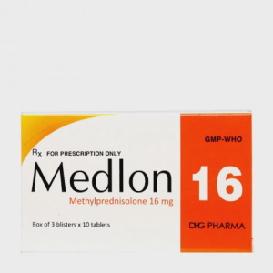 Viên nén Medlon 16mg DHG kháng viêm, điều trị viêm thấp khớp, chống dị ứng (3 vỉ x 10 viên)