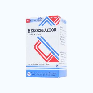 Bột pha uống Mekocefaclor 125mg kháng sinh điều trị nhiễm khuẩn (hộp 12 gói)