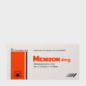Viên nén Menison 4mg kháng viêm, điều trị viêm thấp khớp, chống dị ứng (3 vỉ x 10 viên)