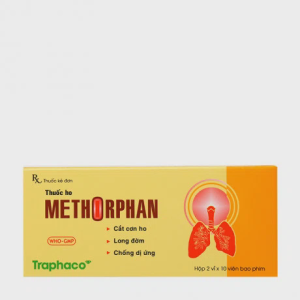 Viên nén Methorphan trị ho do kích thích, long đờm, cảm cúm, viêm mũi dị ứng (2 vỉ x 10 viên)