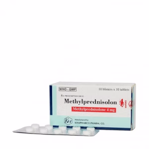 Viên nén Methylprednisolon 4mg Khánh Hòa kháng viêm, trị viêm thấp khớp, dị ứng (10 vỉ x 10 viên)