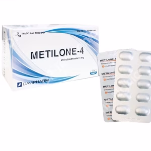 Viên nén Metilone-4 Davipham kháng viêm, điều trị viêm thấp khớp, chống dị ứng (10 vỉ x 10 viên)