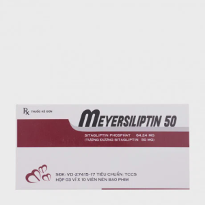 Viên nén Meyersiliptin 50mg điều trị đái tháo đường type 2 (3 vỉ x 10 viên)