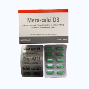 Meza-Calci D3 Hataphar (Hộp 6 Vỉ x 10 Viên)