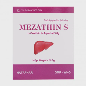 Bột pha uống MEZATHIN 3G tăng amoniac trong bệnh xơ gan, tăng cường chức năng gan (hộp 10 gói)