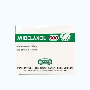 Viên nén Mibelaxol 500mg trị đau cơ, co thắt cơ, bong gân (10 vỉ x 10 viên)