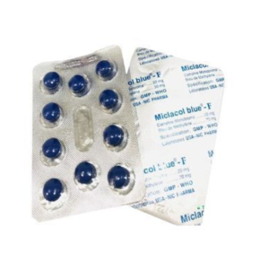 Viên bao đường Miclacol Blue - F hỗ trợ điều trị nhiễm trùng đường tiết niệu dưới (10 vỉ x 10 viên)