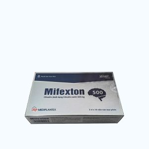 Viên nén Mifexton 500mg các bệnh tổn thương não, sa sút trí tuệ (3 vỉ x 10 viên)