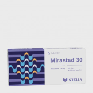 Viên nén Mirastad 30mg Stella điều trị các cơn trầm cảm lớn (2 vỉ x 14 viên)