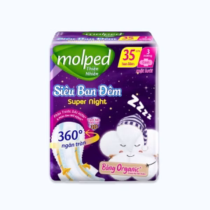 Băng vệ sinh thiên nhiên ban đêm có cánh Molped (35cm x 3 miếng)