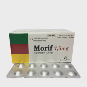 Viên nén Morif 7.5mg điều trị viêm xương khớp, viêm khớp dạng thấp (10 vỉ x 10 viên)