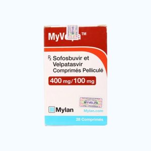 Viên nén bao phim Myvelpa 400mg/100mg điều trị viêm gan C mạn tính (hộp 28 viên)