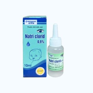 Nước muối Natri clorid 0,9% HD khô mắt, rửa mắt, vệ sinh mũi (chai 10ml)