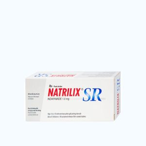 Viên nén bao phim giải phóng kéo dài Natrilix SR 1,5mg điều trị tăng huyết áp nguyên phát (3 vỉ x 10 viên)