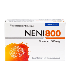 Viên nén NENI 800mg các bệnh tổn thương não, chóng mặt (3 vỉ x 10 viên)