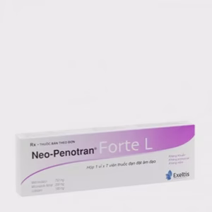 Viên đặt âm đạo Neo-Penotran Forte L điều trị bệnh nấm candida âm đạo và viêm âm đạo (1 vỉ x 7 viên)