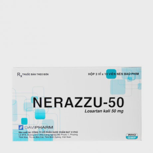 Viên nén Nerazzu 50mg điều trị tăng huyết áp (3 vỉ x 10 viên)