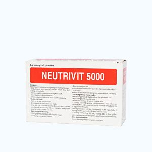 Bột pha tiêm Neutrivit 5000 Bidiphar viêm dây thần kinh, thiếu vitamin B (4 lọ bột + 4 ống dung môi)