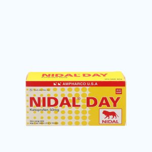 viên nang Nidal Day giảm đau khi co thắt cơ trơn, đau bàng quang, đau quặn thận (3 vỉ x 10 viên)