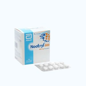 Viên bao phim Nootryl 800 FCT hỗ trợ trong điều trị rung giật cơ, thiếu máu não (10 vỉ x 10 viên)