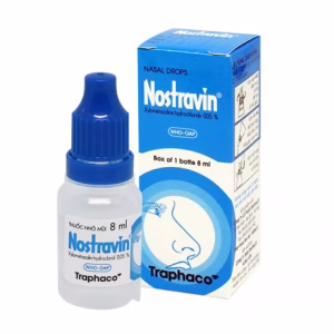 Thuốc nhỏ mũi Nostravin trị sung huyết mũi, viêm xoang, viêm mũi dị ứng (chai 8ml)