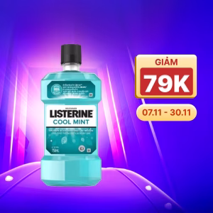 Nước Súc Miệng LISTERINE Cool Mint Hơi Thở Thơm Mát (Chai 750ml)