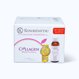 Nước uống Kinohimitsu Collagen Diamond hỗ trợ làm đẹp da (Hộp 16 chai 50ml)
