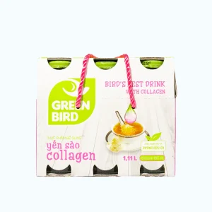 Nước yến bổ dưỡng GREENBIRD yến sào và collagen (Lốc 6 chai x 185ml)