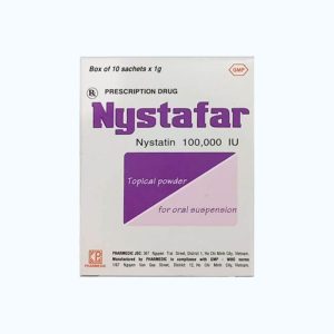 Thuốc bột rơ miệng Nystafar trị nấm Candida (H/10gói)