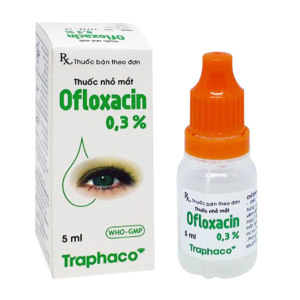 Thuốc nhỏ mắt Ofloxacin Trapharco điều trị các bệnh nhiễm khuẩn mắt (chai 6ml)
