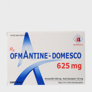Viên nén Ofmantine 625mg điều trị nhiễm khuẩn (2 vỉ x 7 viên)