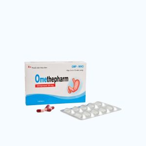 Viên nang Omethepharm 20mg điều trị loét dạ dày, tá tràng, viêm thực quản (3 vỉ x 10 viên)