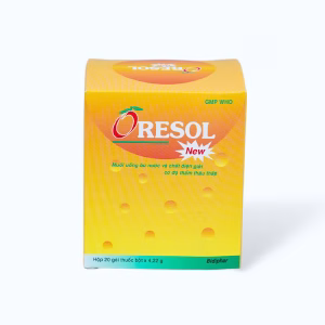 Bột pha uống Oresol new 4,22g Bidiphar phòng và điều trị mất nước, chất điện giải (hộp 20 gói)