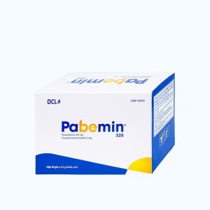 Thuốc cốm Pabemin 325mg điều trị triệu chứng cảm sốt nhức đầu (hộp 30 gói)