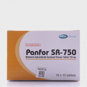 Viên nén phóng thích chậm Panfor SR-750mg điều trị bệnh đái tháo đường type 2 (10 vỉ x 10 viên)