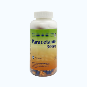 Viên nang cứng Paracetamol 500mg hạ sốt, giảm đau (chai 500 viên)