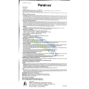 Viên nang Paralmax 500mg giảm đau từ nhẹ đến vừa và hạ sốt (15 vỉ x 12 viên)