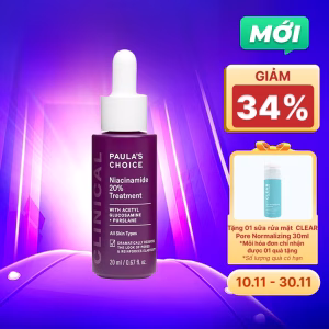 Paula's Choice Tinh Chất Thu Nhỏ Lỗ Chân Lông Tối Ưu Clinical Niacinamide 20% Treatment 20ml/Chai