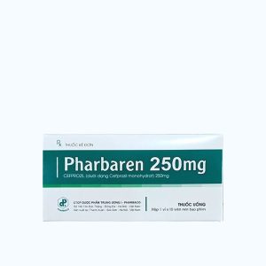 Viên nén Pharbaren 250mg kháng sinh điều trị nhiễm khuẩn (1 vỉ x 10 viên)