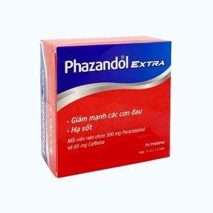 Viên nén PHAZANDOL EXTRA 500mg/65mg làm giảm đau các cơn đau, hạ sốt (15 vỉ x 12 viên)