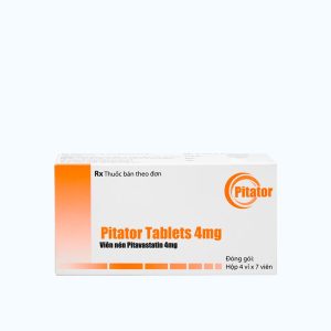 Viên nén Pitator 4mg điều trị tăng cholesterol máu, giảm mỡ máu (4 vỉ x 7 viên)