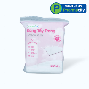 Bông tẩy trang dạng túi lớn tiết kiệm Pharmacity (210 miếng)