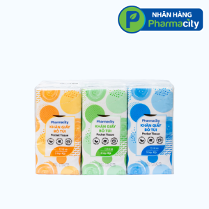 Khăn giấy bỏ túi Pharmacity (Lốc 6 gói 10 tờ)