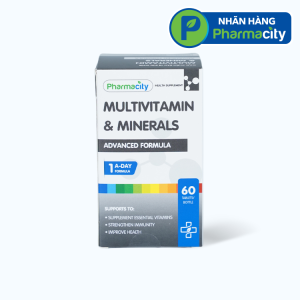 Viên uống Pharmacity Advanced Formula Mutivitamin & Minerals hỗ trợ bổ sung một số vitamin thiết yếu (60 viên)