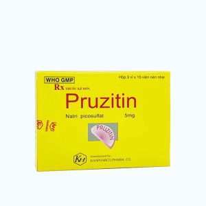 Viên nén nhai Pruzitin 5mg điều trị táo bón (3 vỉ x 10 viên)