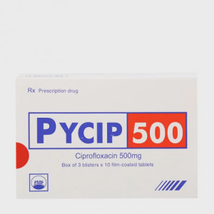 Viên nén Pycip 500mg điều trị và dự phòng nhiễm khuẩn (3 vỉ x 10 viên)