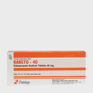 Viên bao tan ở ruột Rabeto 40mg trị trào ngược dạ dày thực quản (10 vỉ x 10 viên)