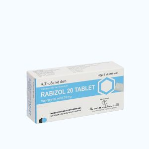 Viên bao tan ở ruột Rabizol 20mg Acme điều trị viêm loét dạ dày, tá tràng (5 vỉ x 10 viên)